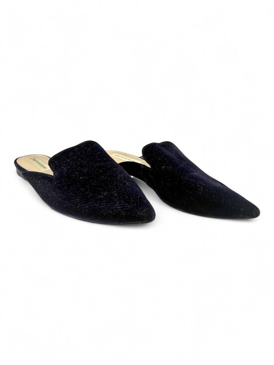 Saks Fifth Avenue Shoes - Saks Fifth Avenue Velvet Pointed-Toe Mules Flats Sz 7.5